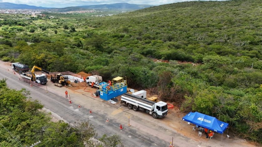 MBG Engenharia inicia primeiro furo em rocha na obra de Brumado (BA)